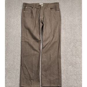 Ablanche‎ New York Jeans Men 42W 34L Brown Streetwear Hip Hop Y2K Cotton Denim